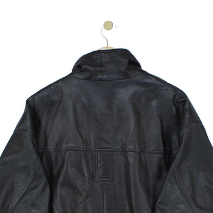 Mens Leather Jacket Full Zip Outerwear