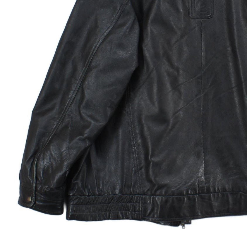 Mens Leather Jacket Full Zip Outerwear