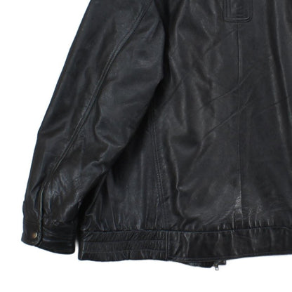 Mens Leather Jacket Full Zip Outerwear