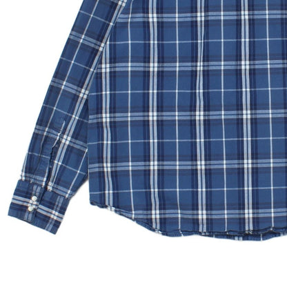 Mens Plaid Shirt Snap Long Sleeve Western