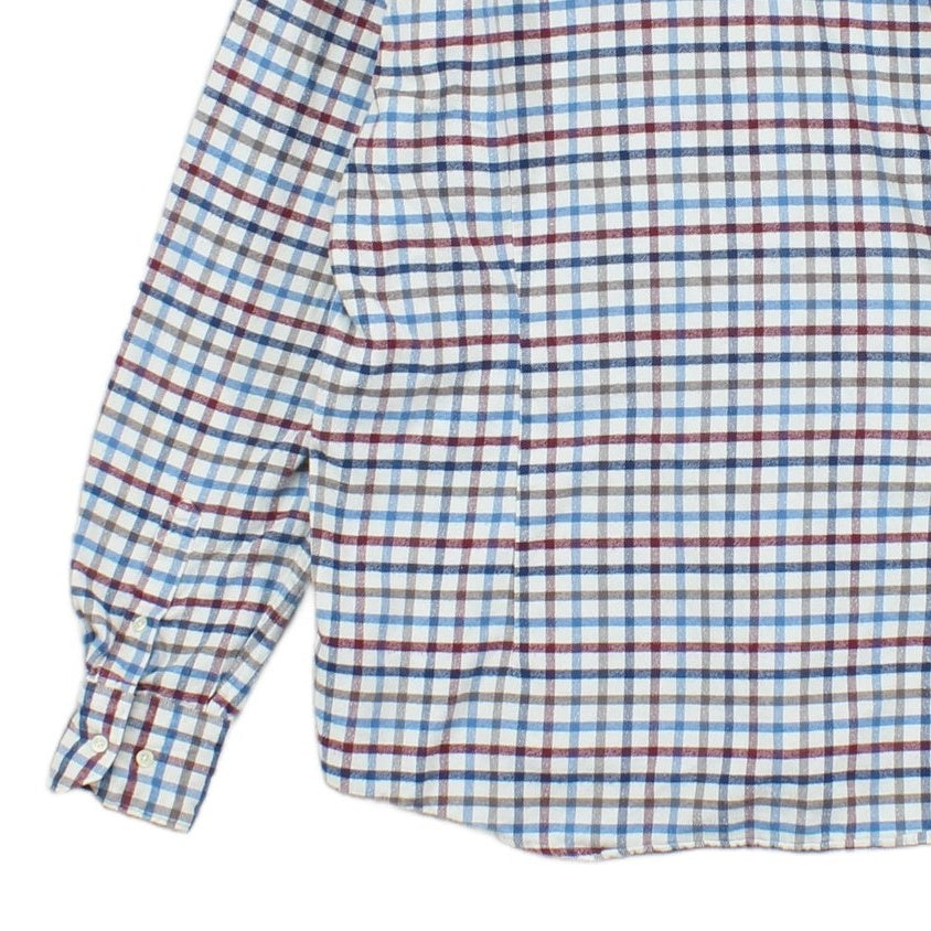 Mens Plaid Shirt Long Sleeve Tailored