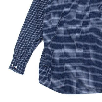 Mens Check Shirt Button Down Slightly Fitted Cotton