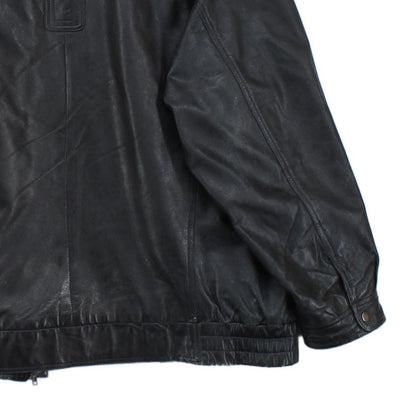 Mens Leather Jacket Full Zip Outerwear