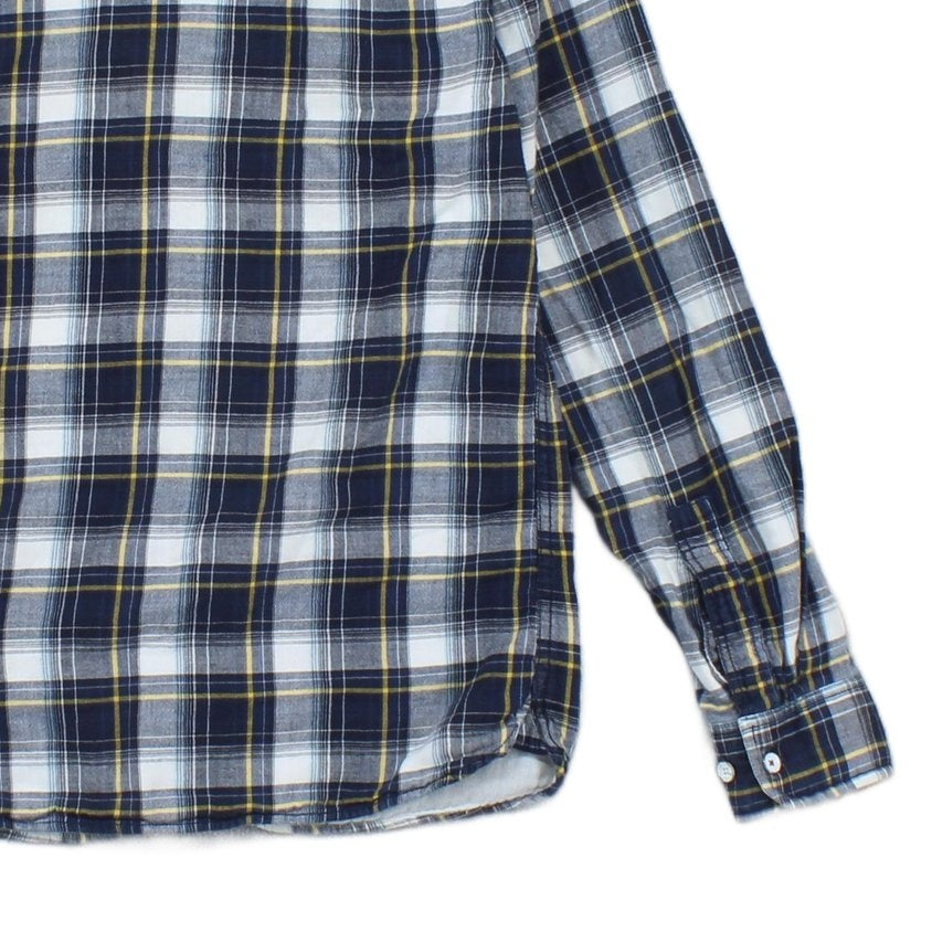 Mens Check Shirt Western Button Up