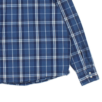 Mens Plaid Shirt Snap Long Sleeve Western