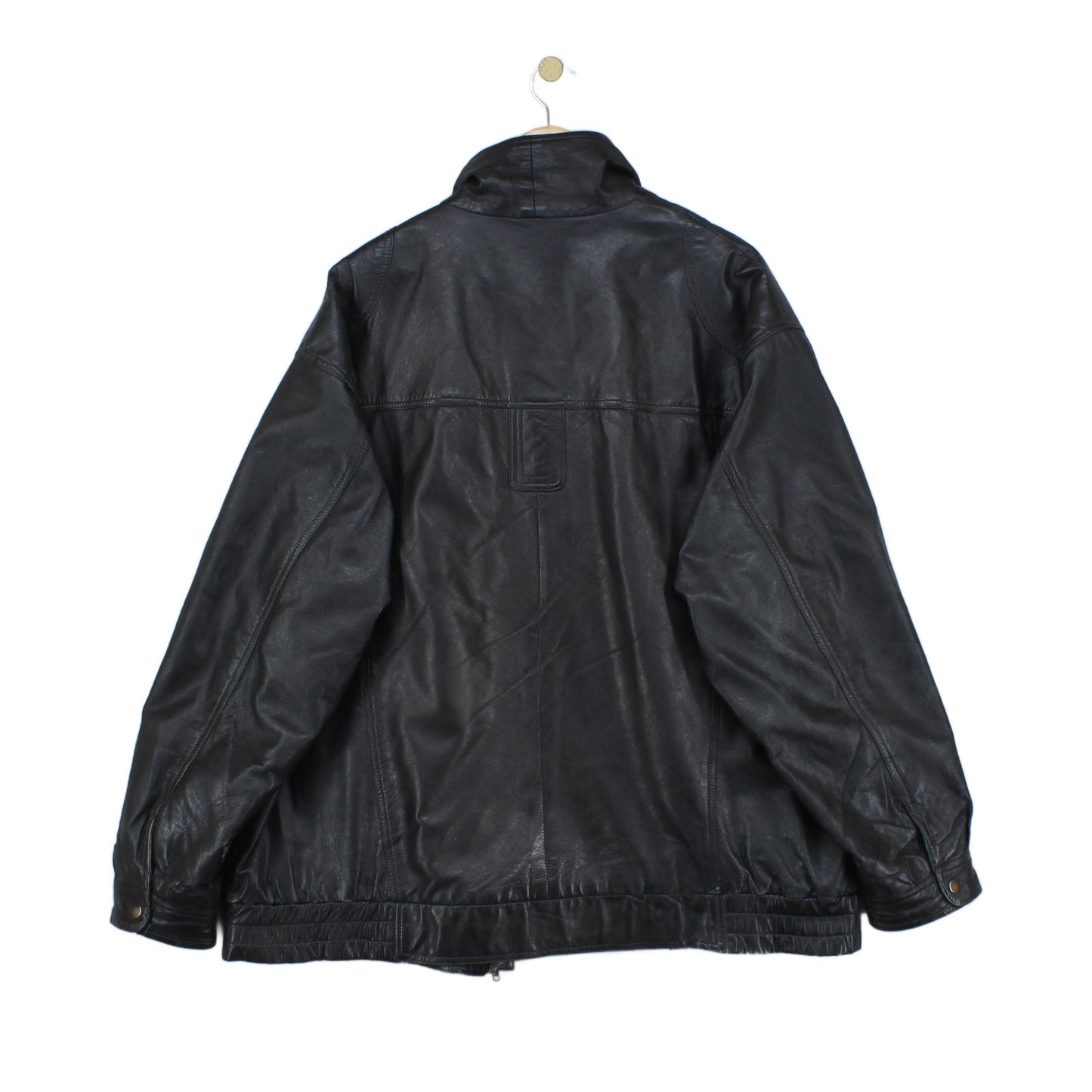 Mens Leather Jacket Full Zip Outerwear