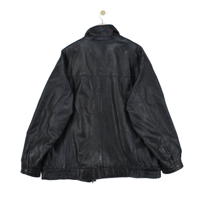 Mens Leather Jacket Full Zip Outerwear