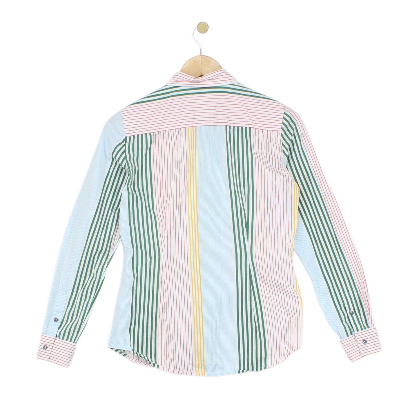 Womens Striped Shirt Long Sleeve Fitted