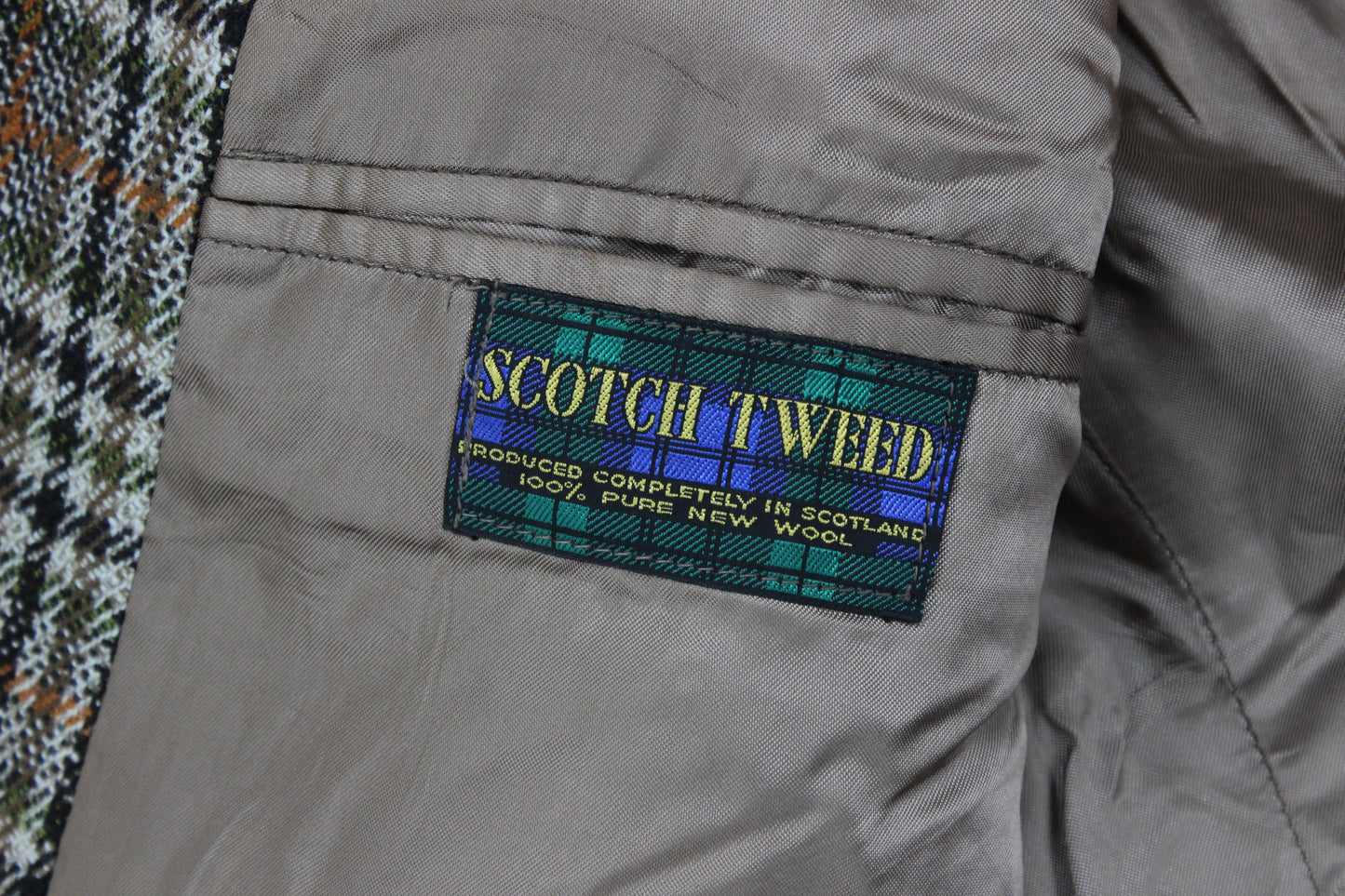 Mens Scotch Tweed Blazer Plaid Formal