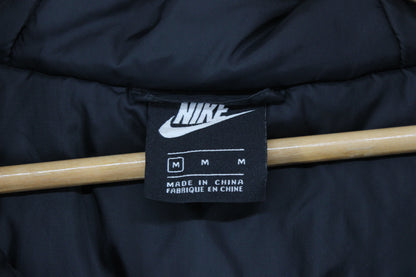 Womens Quilted Coat Hooded Full Zip Logo Winter