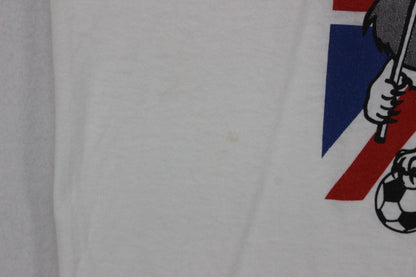 Mens England Football Shirt France 98 Single Stitch