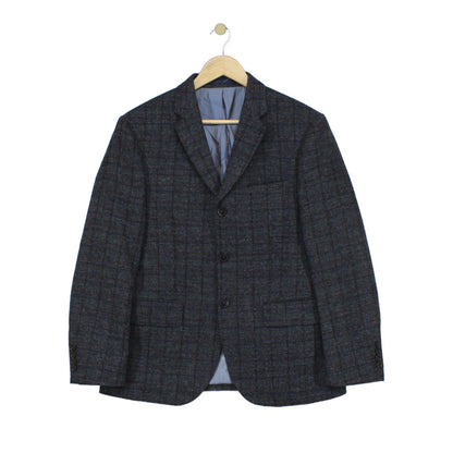 Mens Tweed Blazer Check Tailored Formal