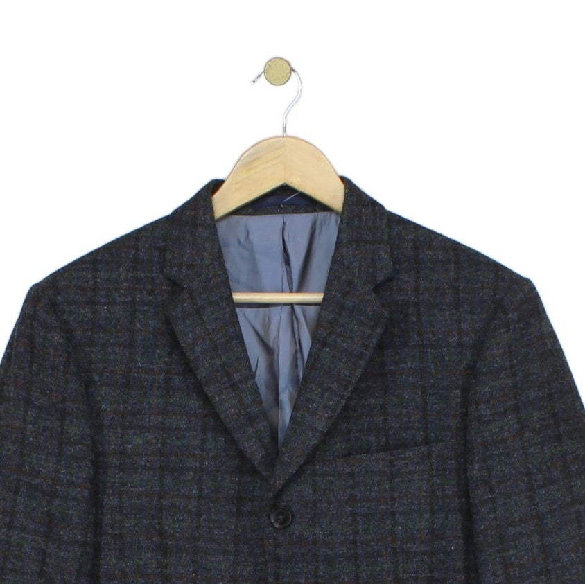 Mens Tweed Blazer Check Tailored Formal