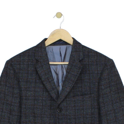 Mens Tweed Blazer Check Tailored Formal