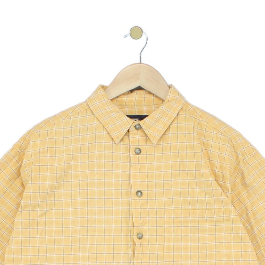 Mens Plaid Shirt  Short Sleeve Button Up