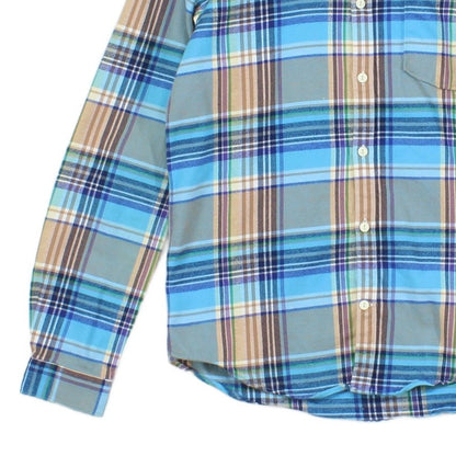Mens Flannel Plaid Shirt Long Sleeve Button Up