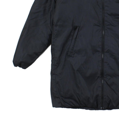 Womens Quilted Coat Hooded Full Zip Logo Winter