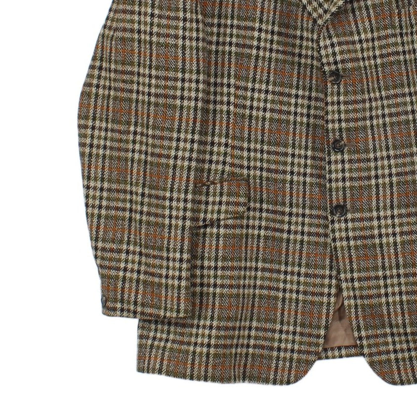 Mens Scotch Tweed Blazer Plaid Formal
