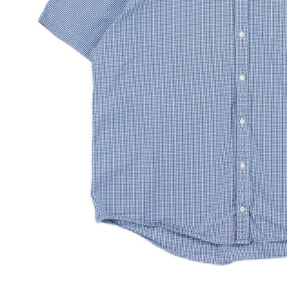 Mens Check Shirt Short Sleeve Button Down Gingham