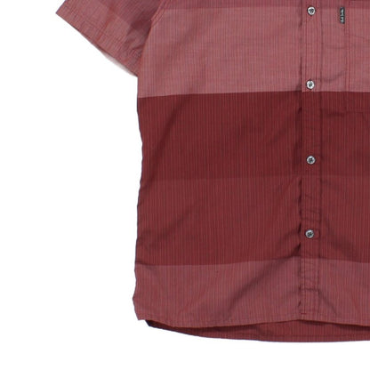 Mens Striped Shirt Button Up Short Sleeve