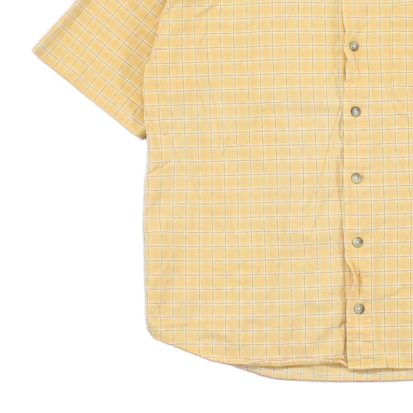 Mens Plaid Shirt  Short Sleeve Button Up