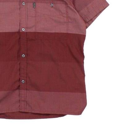 Mens Striped Shirt Button Up Short Sleeve