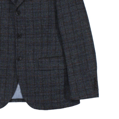 Mens Tweed Blazer Check Tailored Formal