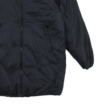 Womens Quilted Coat Hooded Full Zip Logo Winter
