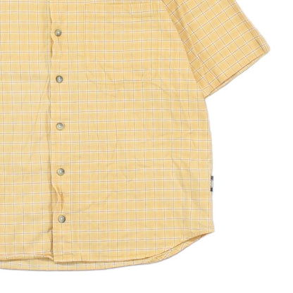 Mens Plaid Shirt  Short Sleeve Button Up