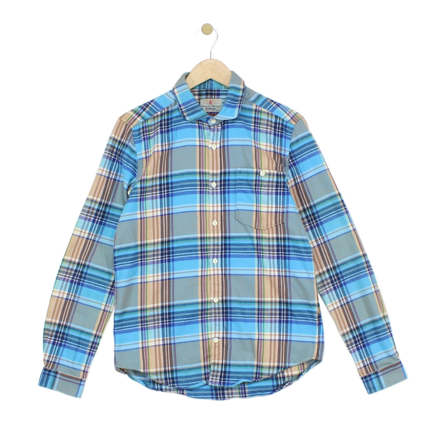 Mens Flannel Plaid Shirt Long Sleeve Button Up