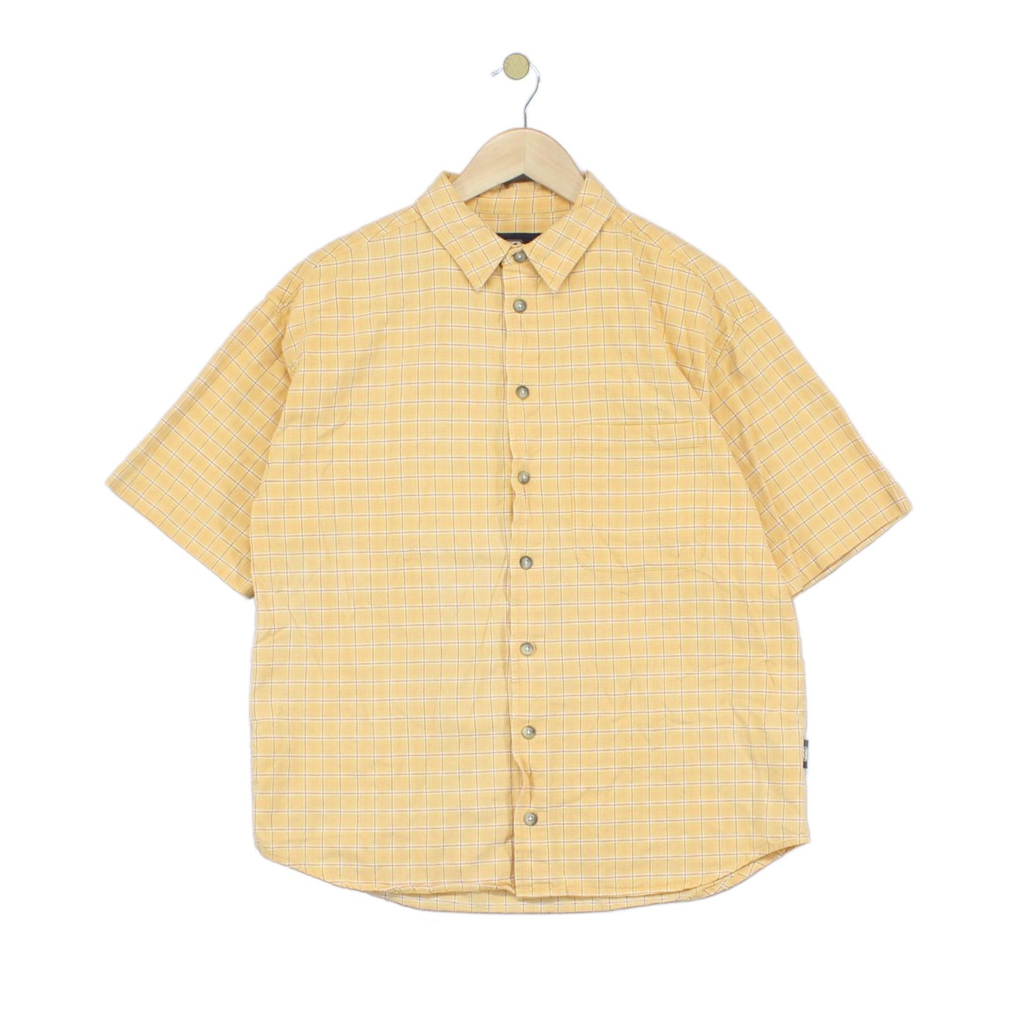 Mens Plaid Shirt  Short Sleeve Button Up
