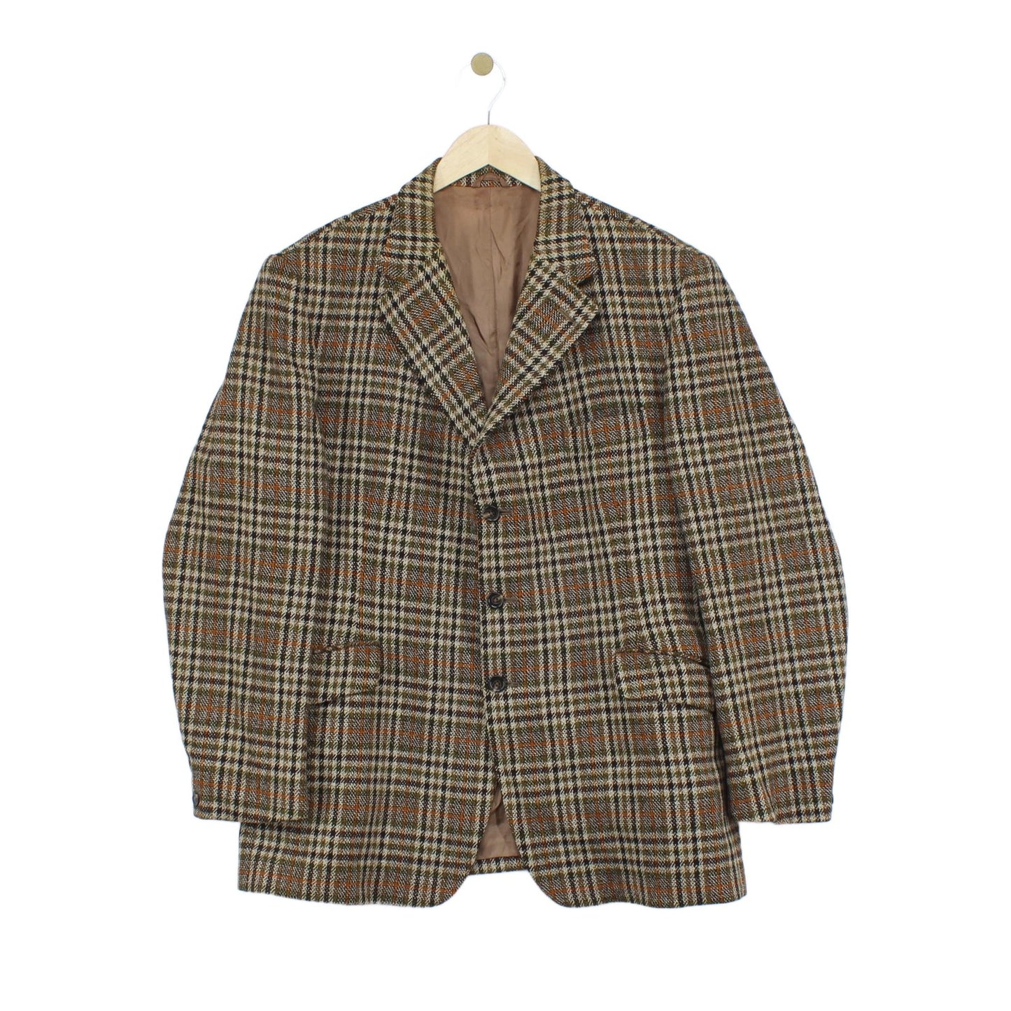 Mens Scotch Tweed Blazer Plaid Formal