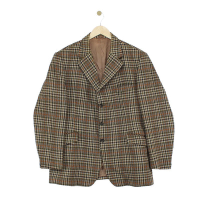 Mens Scotch Tweed Blazer Plaid Formal