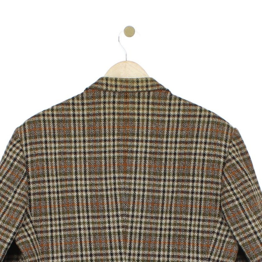 Mens Scotch Tweed Blazer Plaid Formal