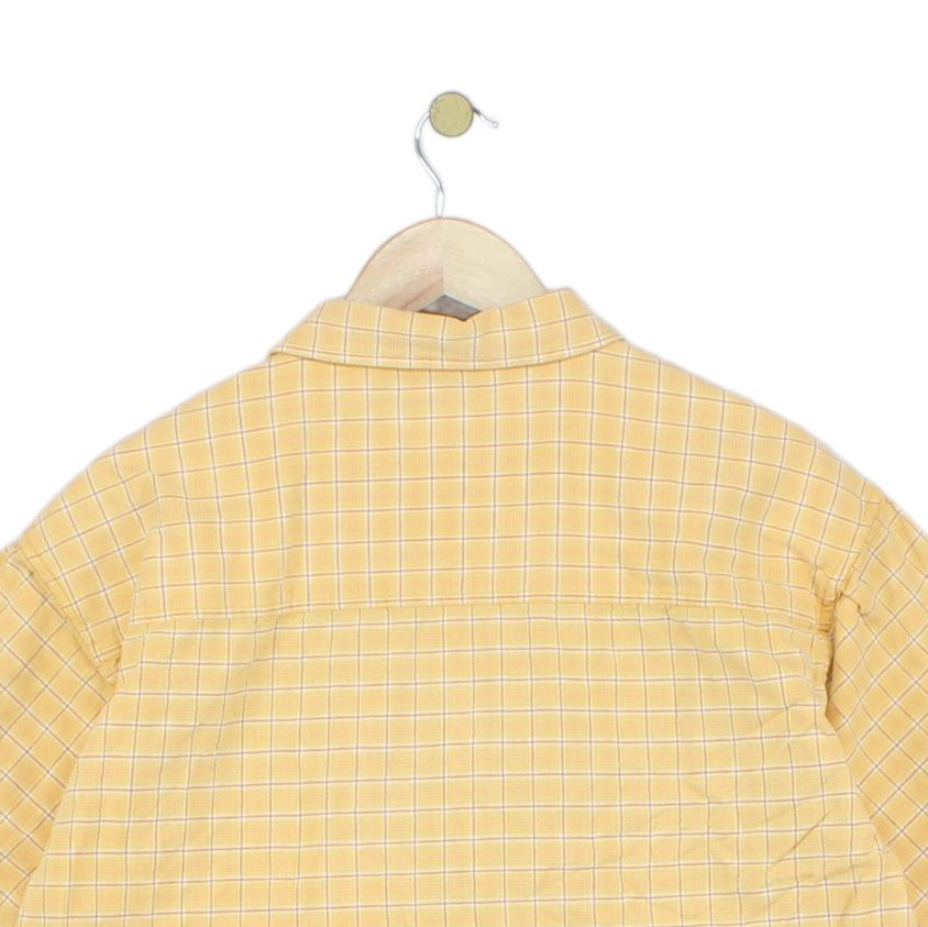 Mens Plaid Shirt  Short Sleeve Button Up