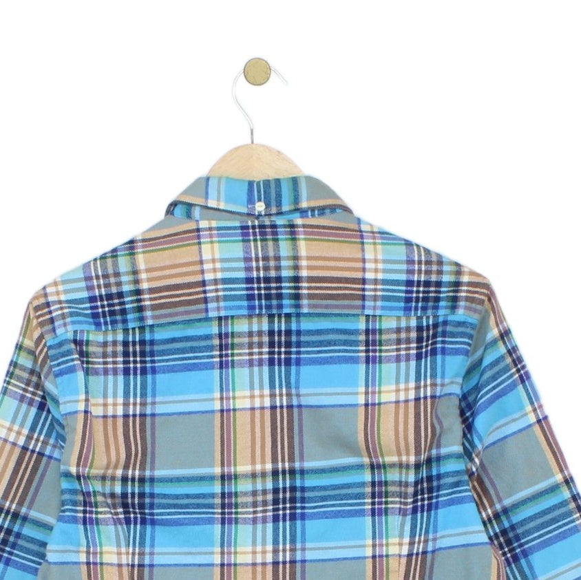 Mens Flannel Plaid Shirt Long Sleeve Button Up