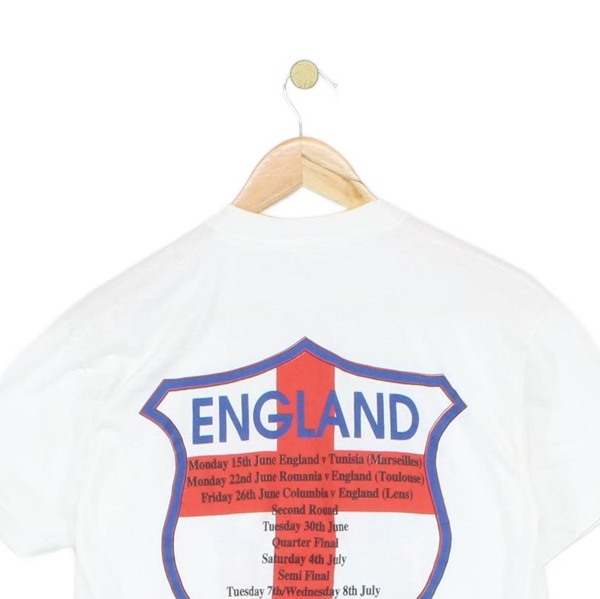 Mens England Football Shirt France 98 Single Stitch