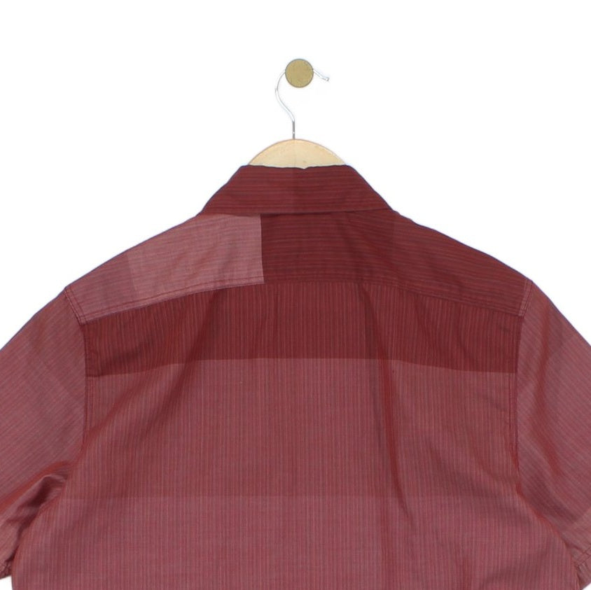 Mens Striped Shirt Button Up Short Sleeve