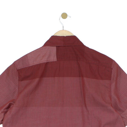 Mens Striped Shirt Button Up Short Sleeve