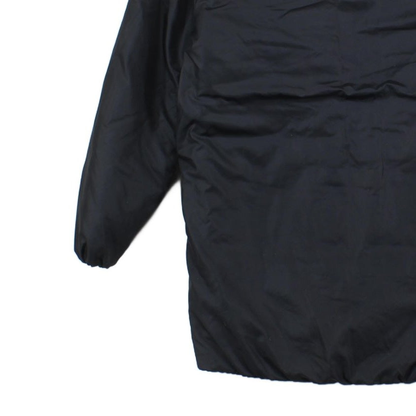 Womens Quilted Coat Hooded Full Zip Logo Winter