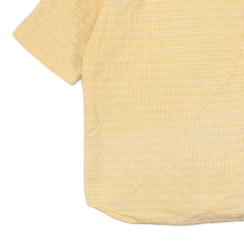Mens Plaid Shirt  Short Sleeve Button Up