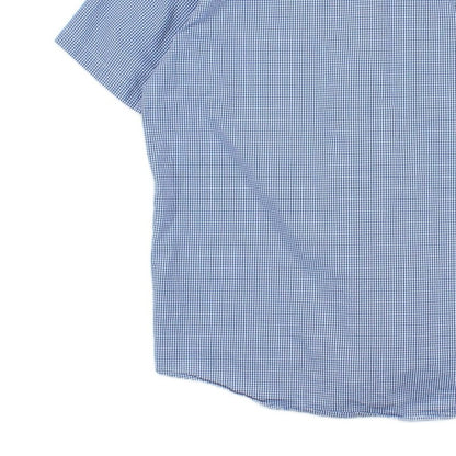 Mens Check Shirt Short Sleeve Button Down Gingham