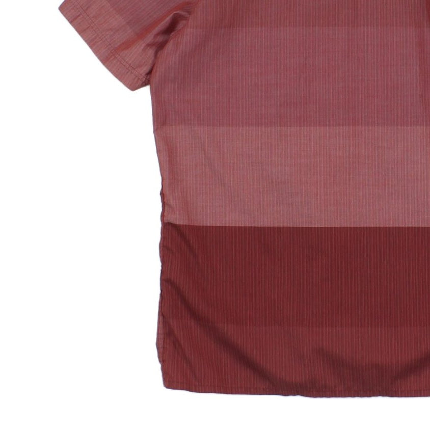 Mens Striped Shirt Button Up Short Sleeve