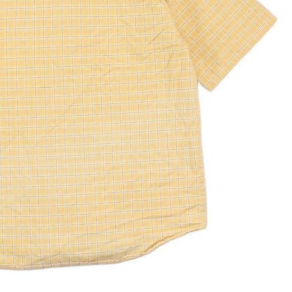 Mens Plaid Shirt  Short Sleeve Button Up