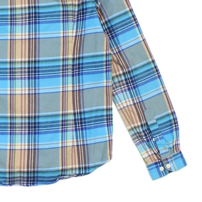 Mens Flannel Plaid Shirt Long Sleeve Button Up