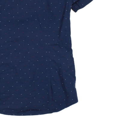 Mens Polka Dot Shirt Short Sleeve Slim Button Up
