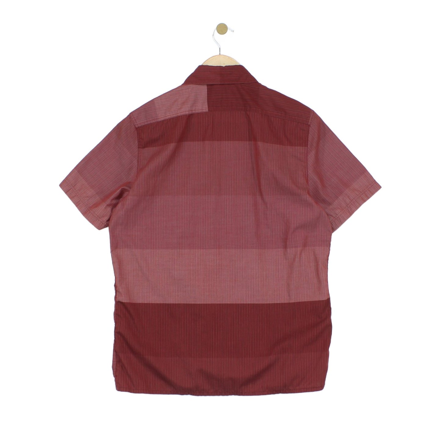 Mens Striped Shirt Button Up Short Sleeve