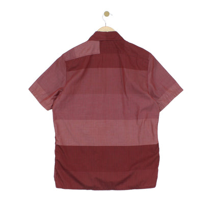 Mens Striped Shirt Button Up Short Sleeve