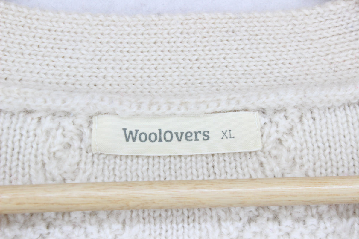 Womens Cardigan Cable Knit Button Wool