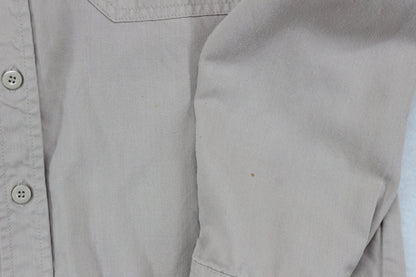 Mens Workwear Shirt Long Sleeve Button Up Safari